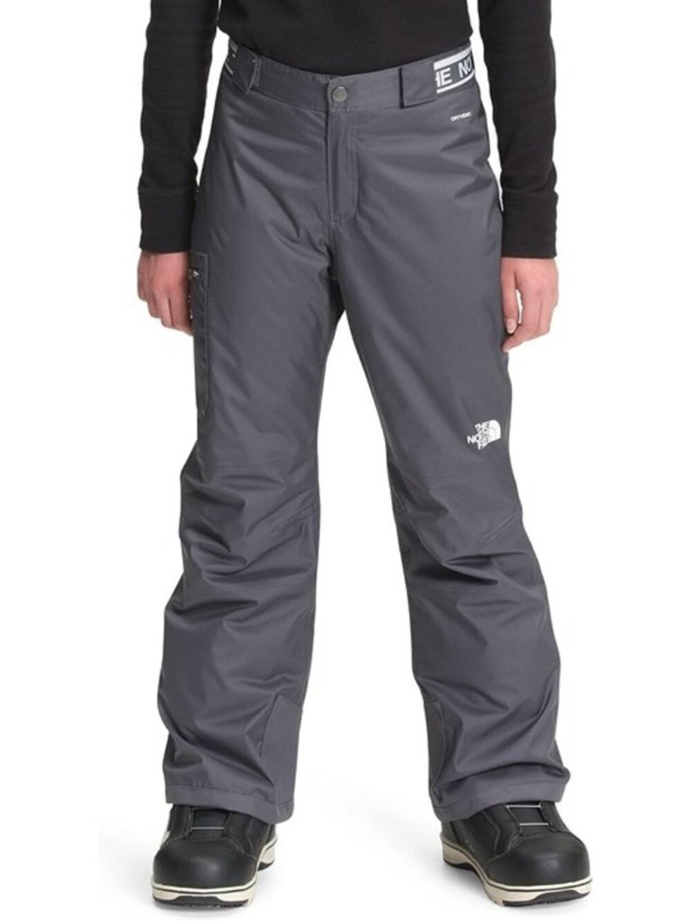 The North Face Girls' Freedom Insulated Snow Ski Pants Gray Size Small (7/8)